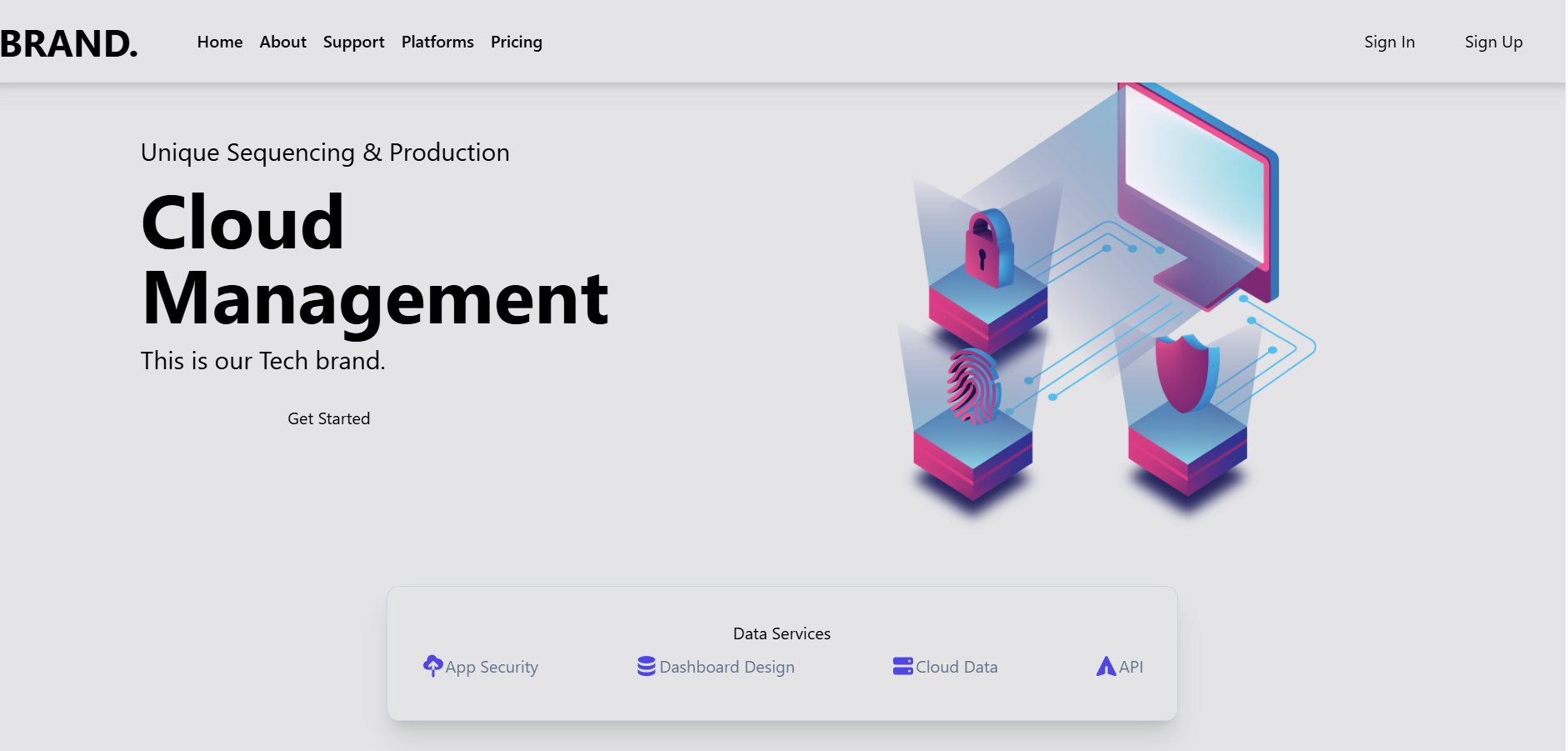 image of Cloud Management Website
