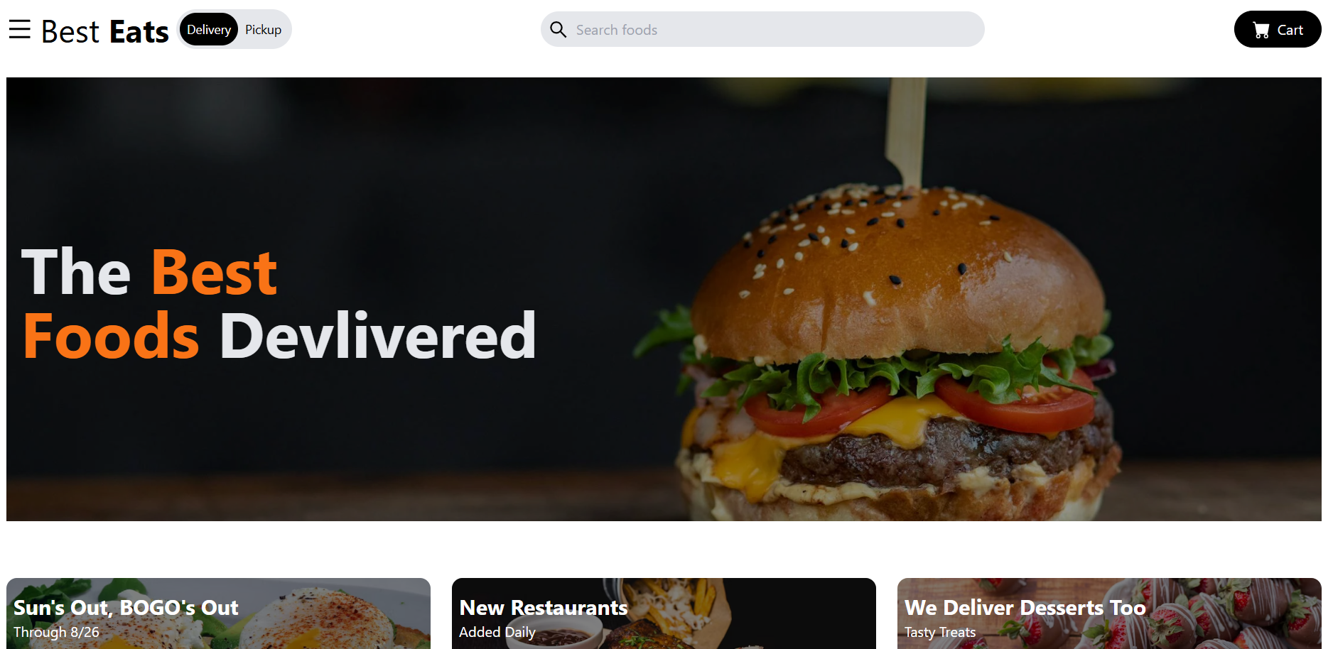image of Food Delivery Website